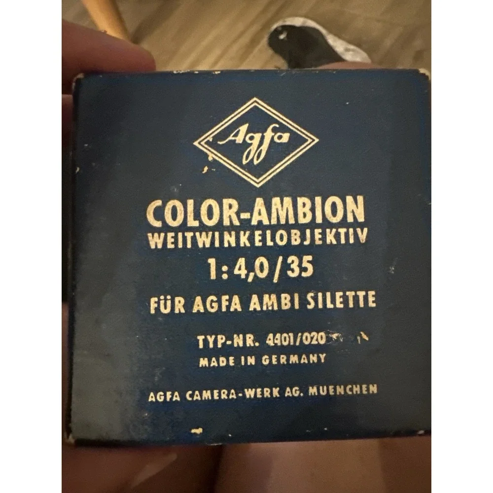 Empty Box for Agfa Color-Ambion 35mm f/4‎ Lens Ambi Silette Germany Vintage